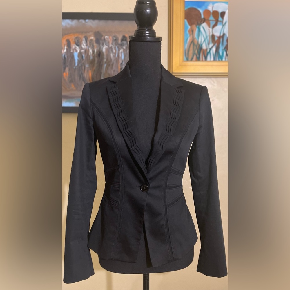 Black White House Black Market Blazer